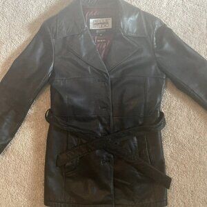 Pelle Studio Wilson genuine Leather Long Coat Jacket Women M Thinsulate Liner
